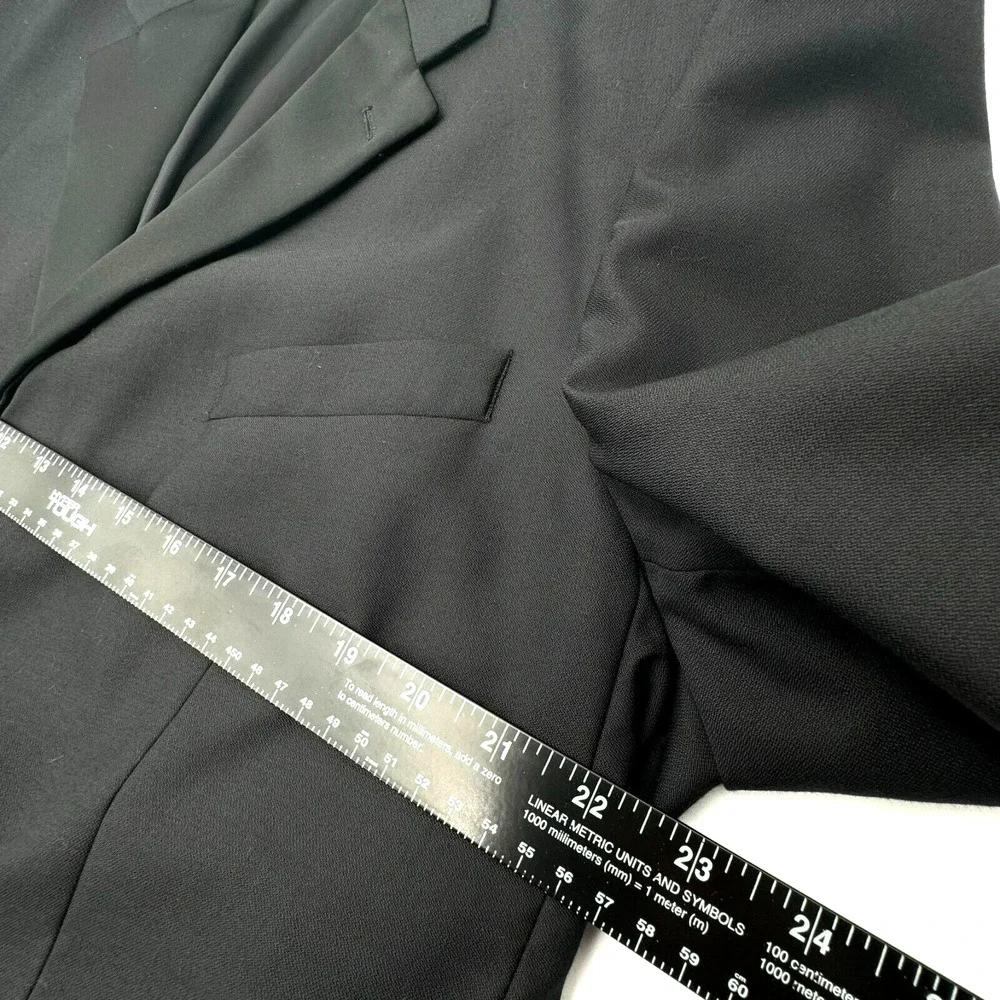 ALFANI Men's 44R Vintage Black Wool Blazer Suit Jacket Sport Coat Career Wedding